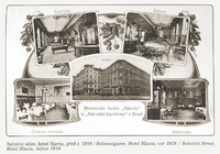 El hotel Slavia antes del año 1918, tarjeta postal de la época © Editorial Josef Filip